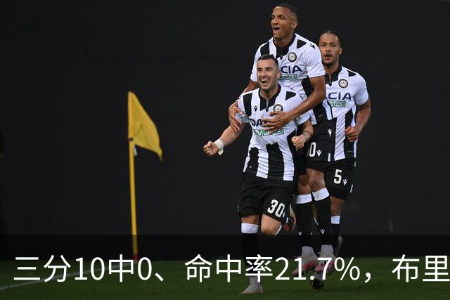 三分10中0、命中率21.7%，布里奇斯赛季场均仅3.3分